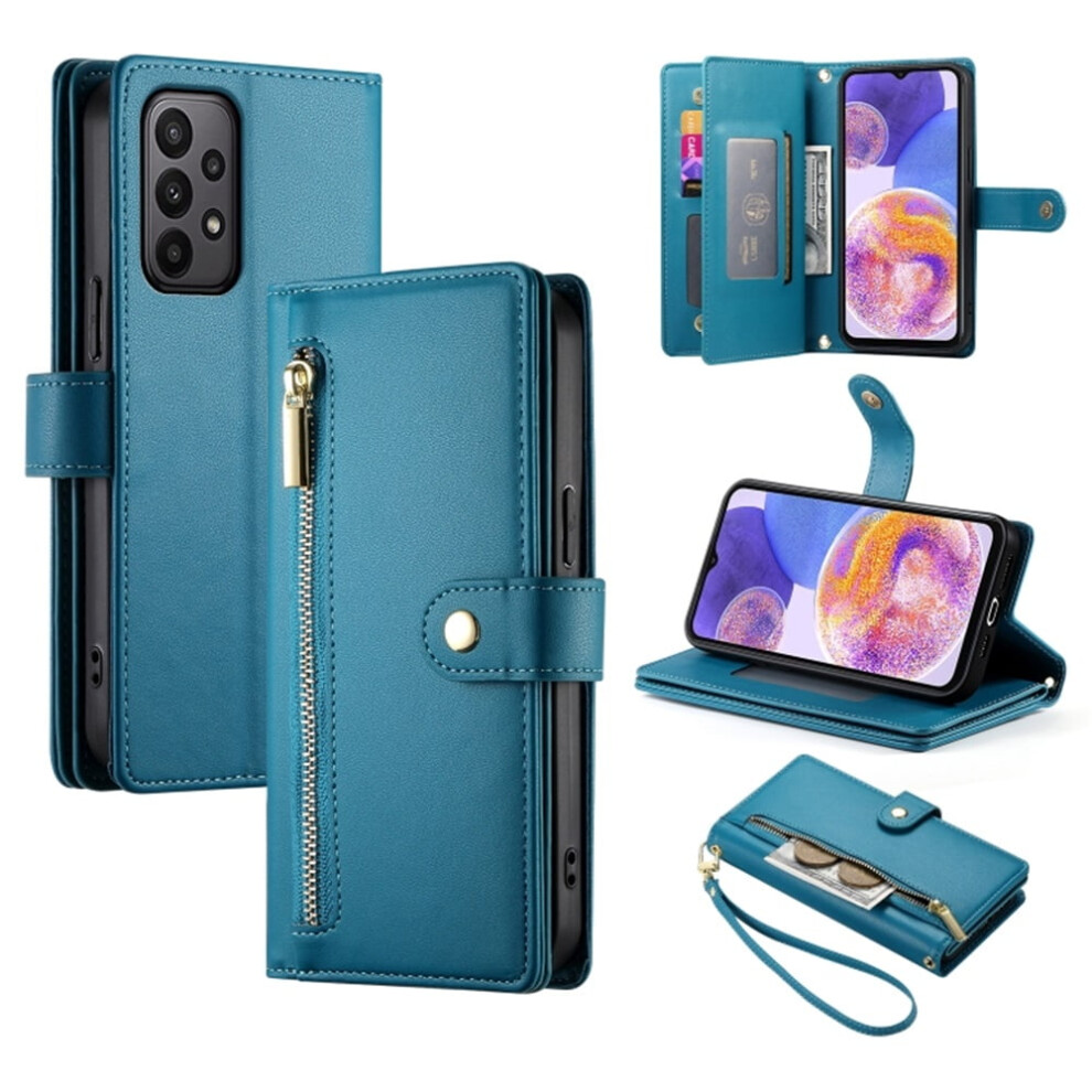 Leather Wallet Case For Samsung Galaxy A23 5G/4G 6.6 Blue 9170372632879
