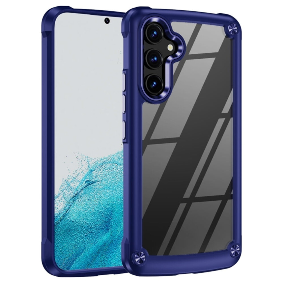 Samsung Galaxy A54 5G Case Â Four-Corner Airbag, Electroplated Alloy Lens Protection, Hard Clear Scratch-Resistant Cover, Blue 9152228507227
