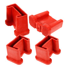 Ladder Foot Mats Red Non-Skid 4 Pcs