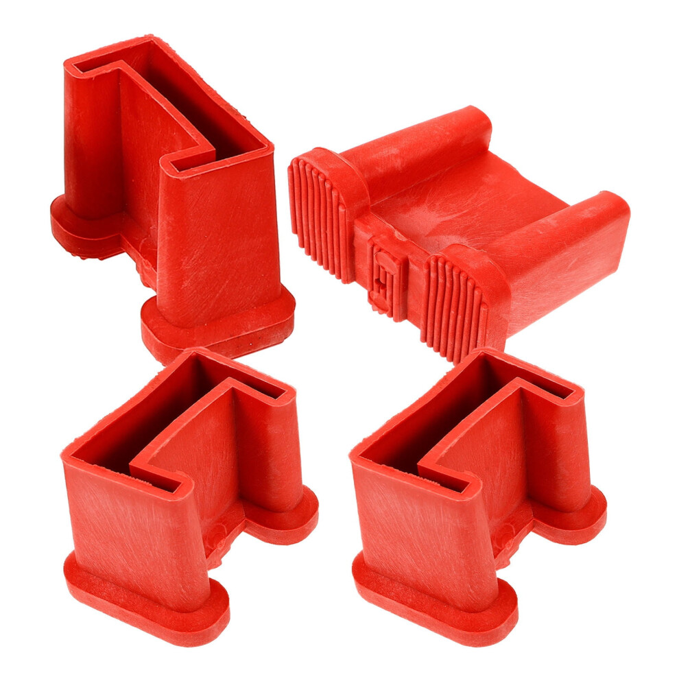 4Pcs Ladder Foot Mats Red Non Skid Replacement Ladder Feet Pads For Household Ladders 9130661905541