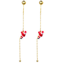 Christmas Themed Earrings Asymmetric Long Tassels Drop Earrings Ear Accessories for Holiday Parties and Gatherings