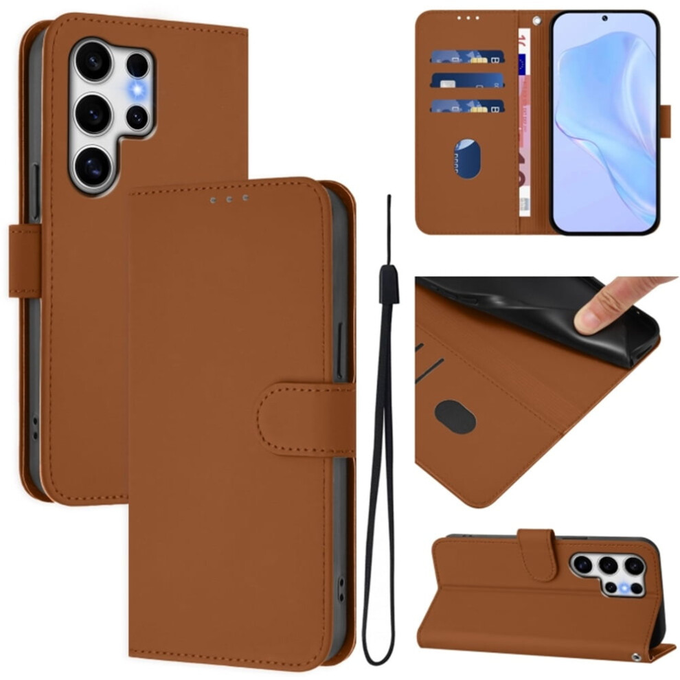 Wallet Case For Samsung Galaxy S25 Ultra 5G Pu Brown 937196926916