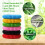 Pacote com 24 pulseiras repelentes de mosquitos com citronela natural 2