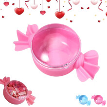Valentine's Day Candy Boxes Round Blue 6Pcs