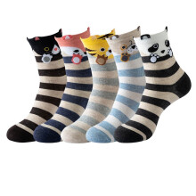Women's Cute Animal Socks - Cotton Crew, 5 Pairs