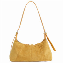 Handtaschen für Damen, Retro-Wildlederhandtasche, Schultertasche für Damen, geeignet für Arbeit, Reisen und den täglichen Gebrauch (Gelb)