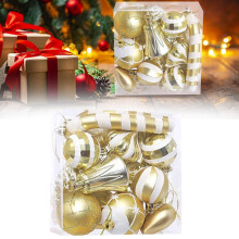 16-Piece Christmas Tree Ornament Set – Wall Hangs & Plastic Baubles Decor, Compatible with Xmas Tree
