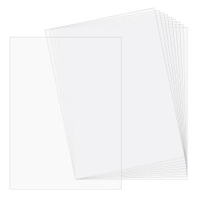 10pcs Clear Styrene Sheets 8.3"x11.7"x0.023" (A4, 0.6mm) Flexible Craft Plastic for Displays, Signs & Table Tops