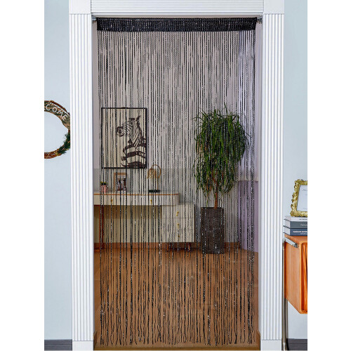 Κουρτίνα πόρτας με γκλίτερ και κρόσσια 39x79", διαχωριστικό δωματίου με λαμπερή