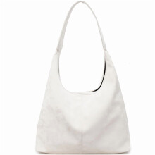 Mála Tote Móracmhainneachta Slouchy Hobo Bags Mála Gualainn Pu do Mhná (Bán)