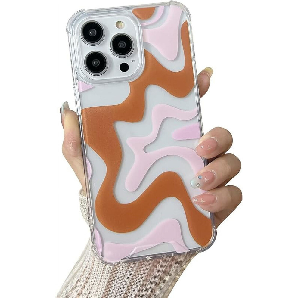 Cute Wavy Art Phone CaseâSoft Tpu+Pc, Shockproof, Compatible With Iphone 14 & Iphone 13. Blue 9170372116461