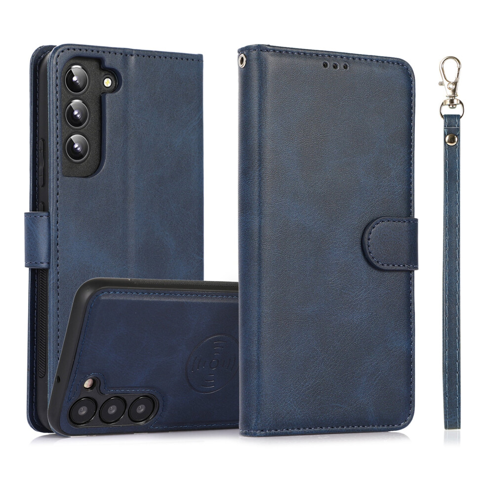 Samsung Galaxy A15 Wallet Case With Wrist Strap Â 2-In-1 Pu Leather Magnetic Kickstand, Shockproof Flip Cover For Samsung A15 5G, Blue 9165521620425