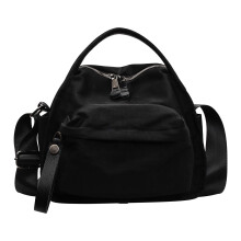 Leichte Nylon-Umhängetasche für Damen, geräumige Organizer-Tasche mit mehreren Fächern, verstellbarer Riemen, Khaki/Schwarz/Kaffee