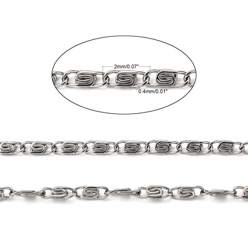 304 Αλυσίδα από ανοξείδωτο ατσάλι2x0.4mm10m 1