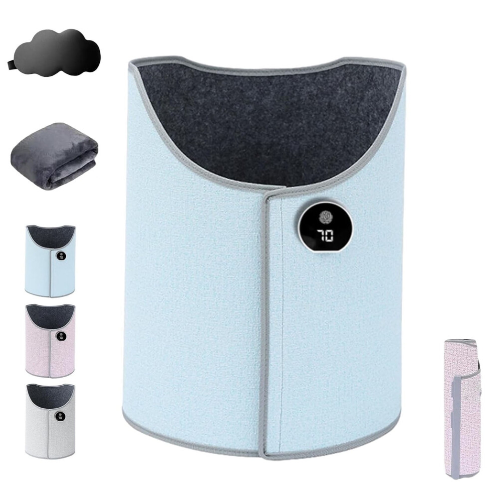 Blue Upgraded Leg Toaster Heater For Office, 6 Temp Settings, Timer, 5-Sec Heat, Overheat Protection, Portable Folding Foot Warmer (Blue)