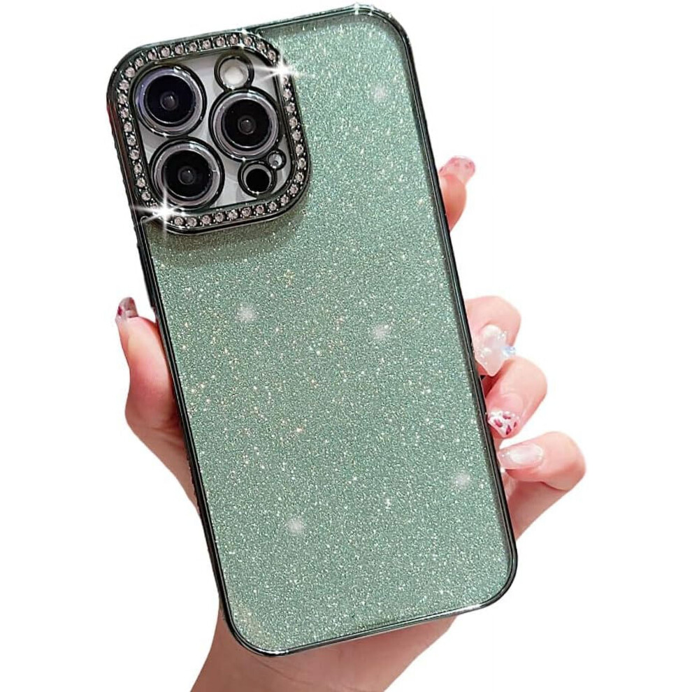 Luxury Crystal Rhinestone Sparkle Phone Case For Iphone 13 Pro Max Â Soft, Shockproof, Bling (Green) Green 9165521620029