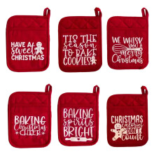 Gants de cuisine de Noël, support à casseroles de Noël, manique de Noël avec poche de rangement, manique résistante à la chaleur, organisateur