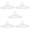 5Pcs Transparent Glass Cup Lids with Handle Home Drink Covers 10