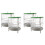 4Pcs Hanging Ranch Nets White Durable Plastic Outdoor Use 4