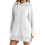 Το ζεστό, oversized φόρεμα με κουκούλα για γυναίκες, First Ones casual πουλόβερ με κορδόνι, 1