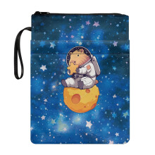 Ritssluiting Etui Gemakkelijk mee te nemen Boekhoes met Decoratief Ontwerp Polyester Stof Herbruikbaar voor Heren Dagboek Wasbaar 11,4 inch x 8,66