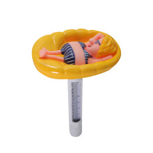 Thermomètre flottant pour piscine et spas pour enfants - Moniteur de température d'eau en PVC sûr pour piscines, jacuzzis et spas (Forme A)