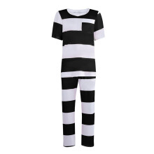 Fantasia de Prisioneiro para o Halloween, ideal para festas temáticas, eventos e festivais. Perfeita para apresentações e fantasias. Tamanho 2XL.
