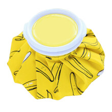 Borsa del ghiaccio riutilizzabile, impacco caldo/freddo da 14,5 cm, cartone animato banana, sollievo estivo