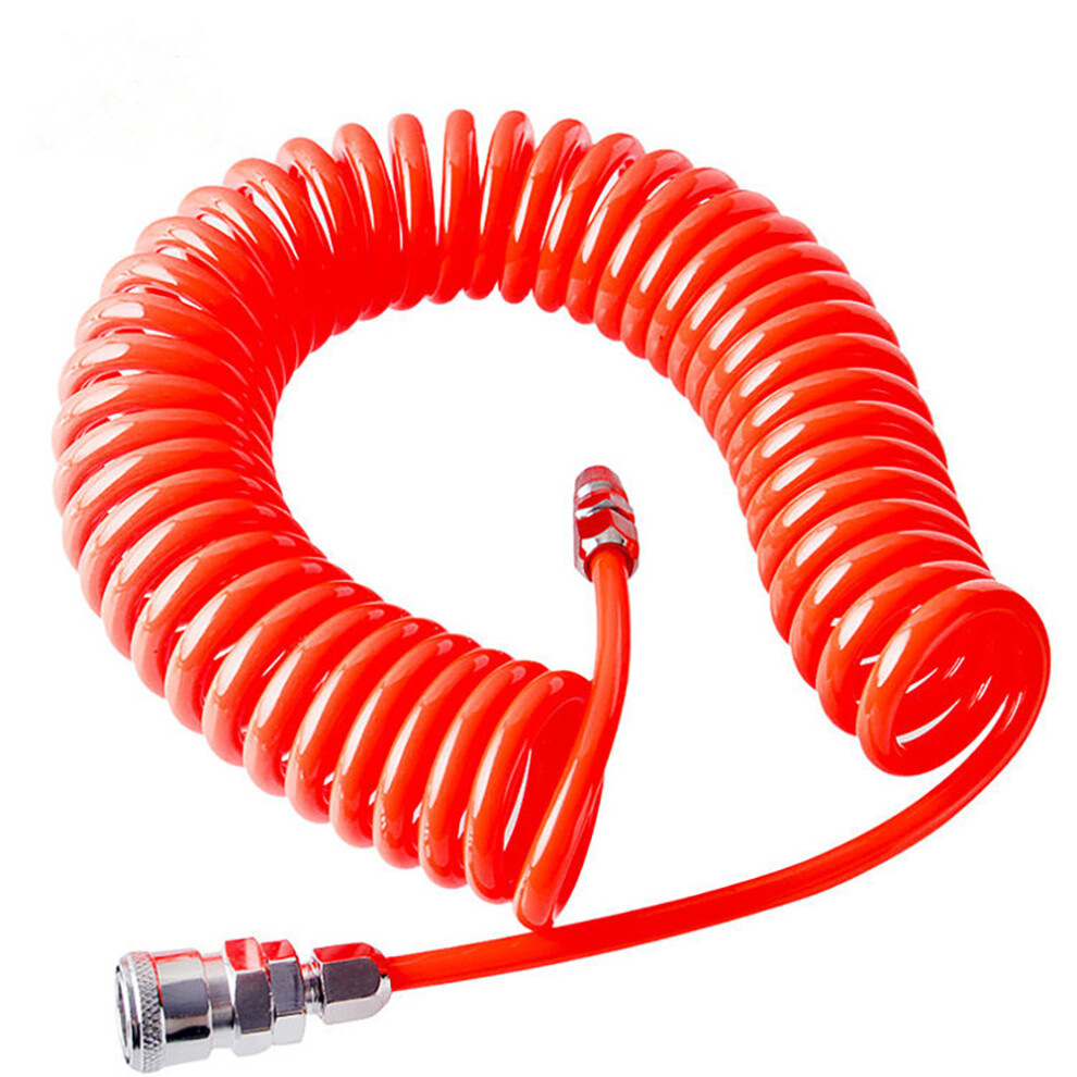 Flexible Pu Air Hose With High Flexibility And Oil Wear High Pressure Resistance Coiled Air Hose For Pneumatic Tools Quick Connector Universal Fit 9180479947752