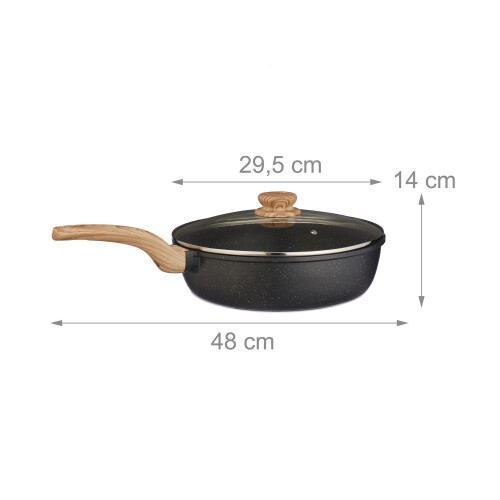 Braising Pan with Lid, Non-Stick, Induction Safe 2