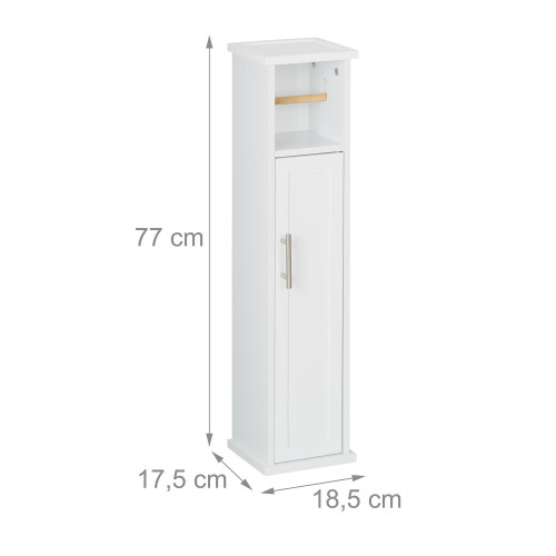 Smalt badeværelsesskab med toiletpapirholder 2