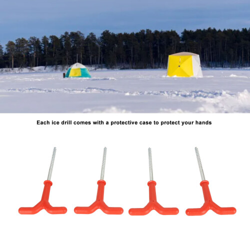 4 Pcs Ice Drill Tent Kit Plastic Stainless 254g 2