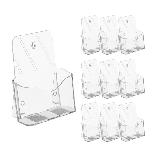 A5 Prospektständer-Set, 10 transparente Halter 1