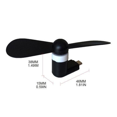 Ventilador para celular colorido e potente com conector USB. 1