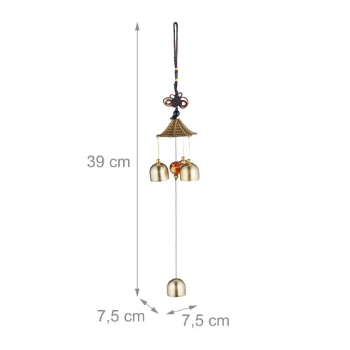 Metal Wind Chimes Set om 2 - inomhus/utomhus asiatisk stil 2