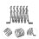20Pcs Durable Light Grey Barbed Wire Accessory for Miniature Dioramas 9