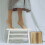 Bamboo Footstool - White, Durable, Multi-Purpose 2