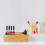 Organizador de mesa de bambu com 4 compartimentos 2