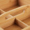 Organizador de mesa de bambu com 4 compartimentos 5