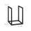 Black Metal Firewood Rack - Small Log Storage Holder 3