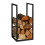 Black Iron Firewood Rack - Compact Log Holder 8