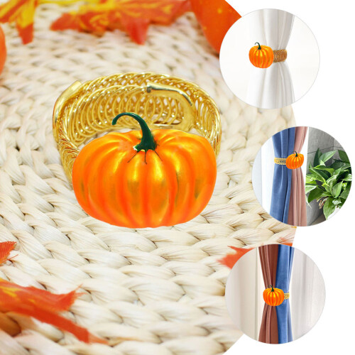 2Pcs Durable Metal Pumpkin Curtain Holders Decorative Drapery Tiebacks 2
