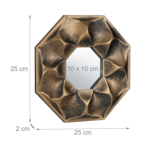 Conjunto de 3 espelhos de parede octogonais em formato de flor 1