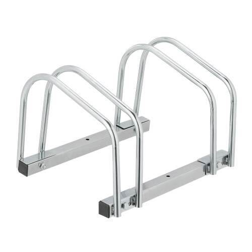 Suport pentru biciclete de podea pentru 2 biciclete, otel galvanizat 1