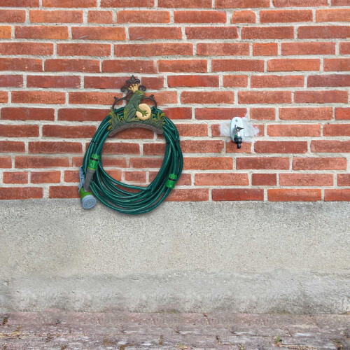 Hose Holder Cast Iron - Frog Design, Wall Mount 1