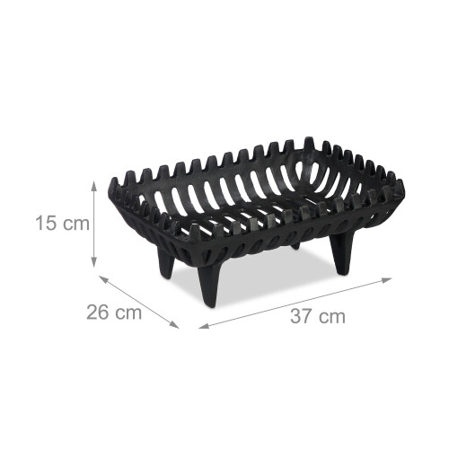Fireplace Grate with Feet - Cast Iron, Even Heating 2