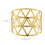 Serviettenringe 12er-Set - Metall, geometrisches Design 3