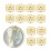 Serviettenringe 12er-Set - Metall, geometrisches Design 6