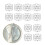 Serviettenringe 12er-Set - Metall, geometrisches Design 6