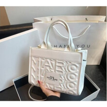 (white) Women's handbags New embossed design tote tote bag large capacity bag briefcase